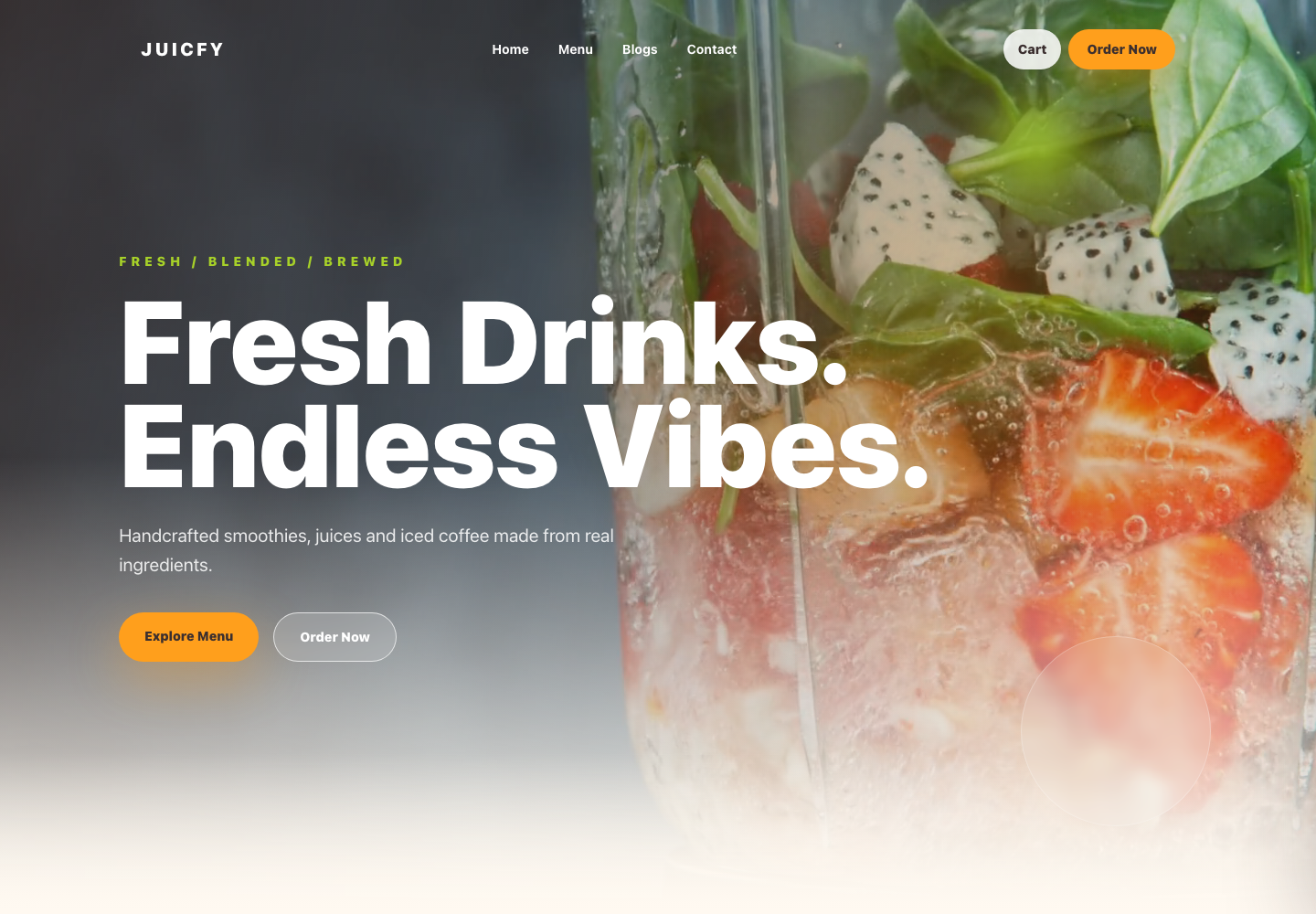 Juicfy 2 website template screenshot